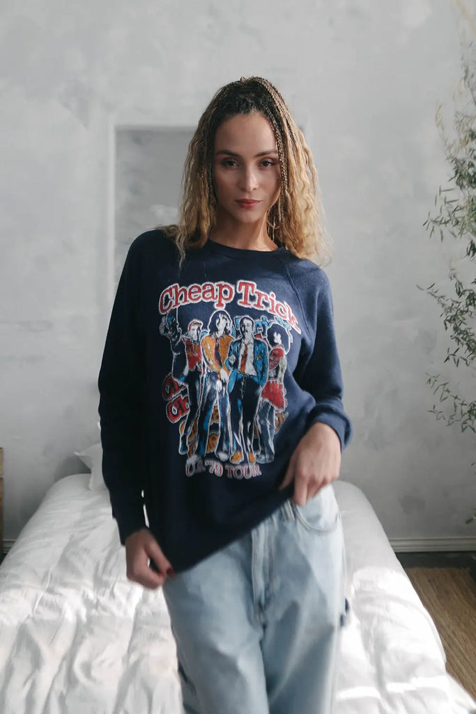 Cheap Trick 1979 US Tour Sweatshirt by People of Leisure People of Leisure