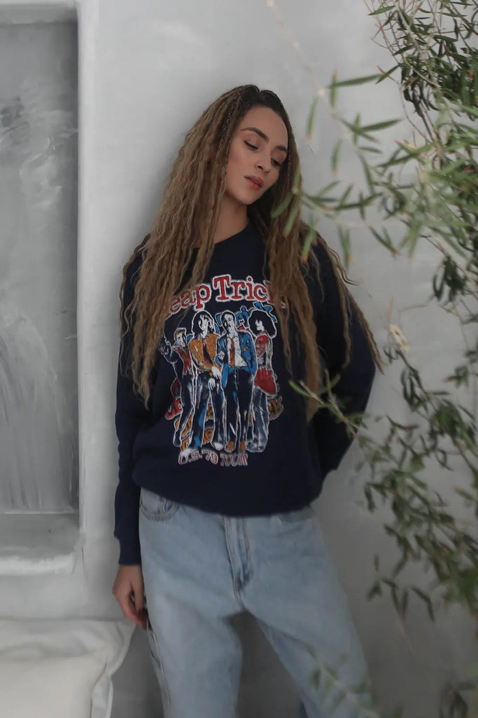 Cheap Trick 1979 US Tour Sweatshirt by People of Leisure People of Leisure