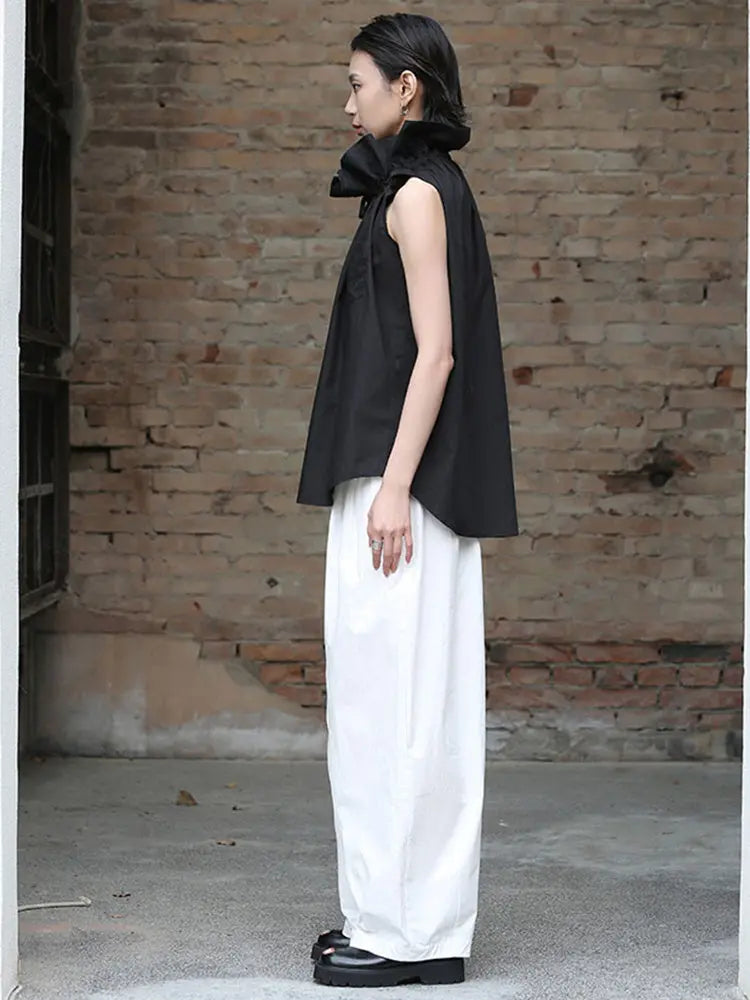 Chee Ruffle Collar Blouse - Black by Marigold Shadows Marigold Shadows