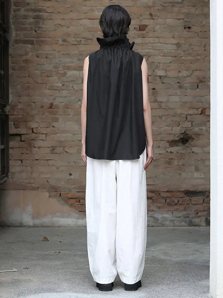 Chee Ruffle Collar Blouse - Black by Marigold Shadows Marigold Shadows