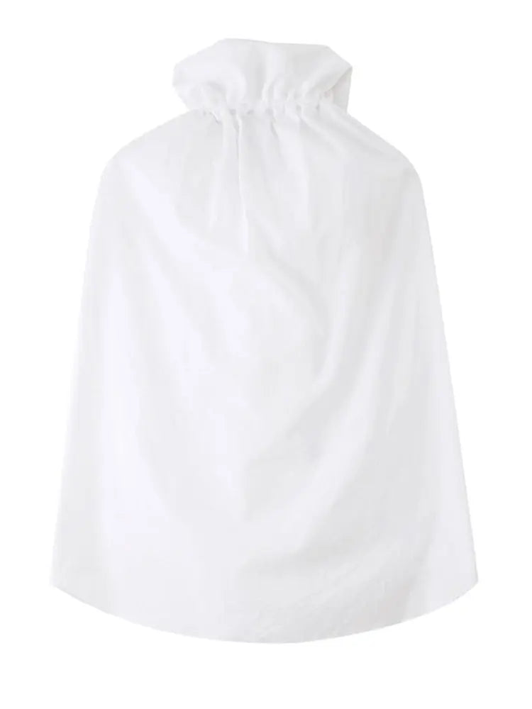 Chee Ruffle Collar Blouse - White by Marigold Shadows Marigold Shadows