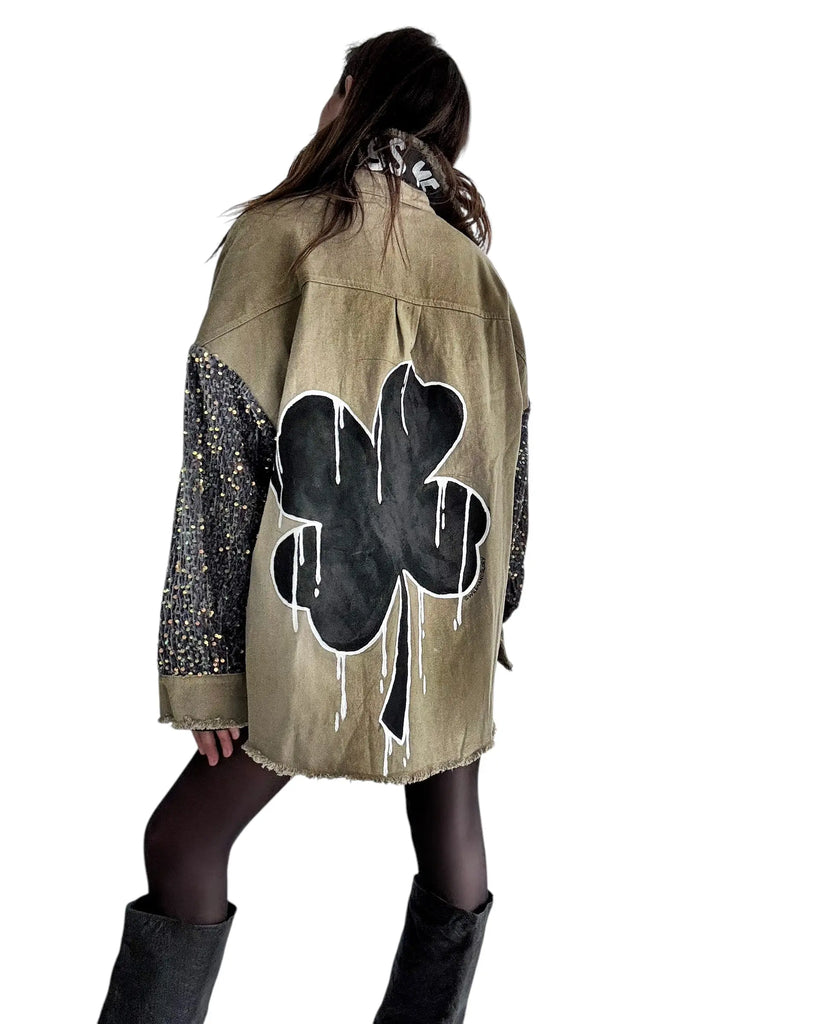 'Clover Shadows' Painted Jacket by Wren + Glory Wren + Glory