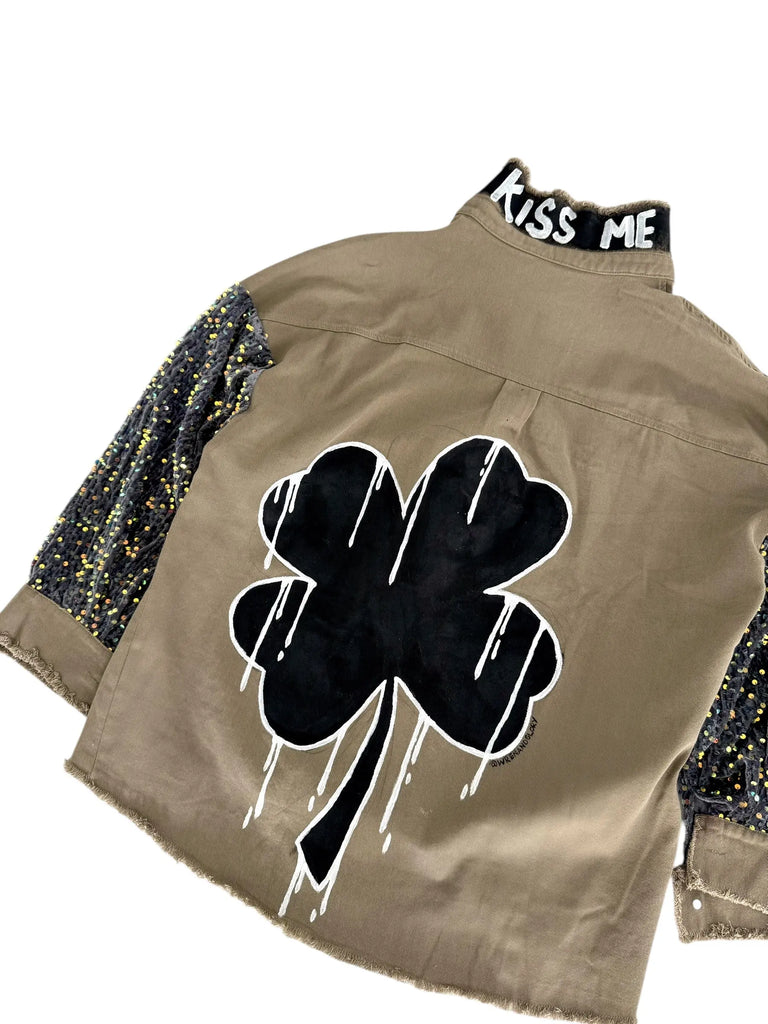 'Clover Shadows' Painted Jacket by Wren + Glory Wren + Glory