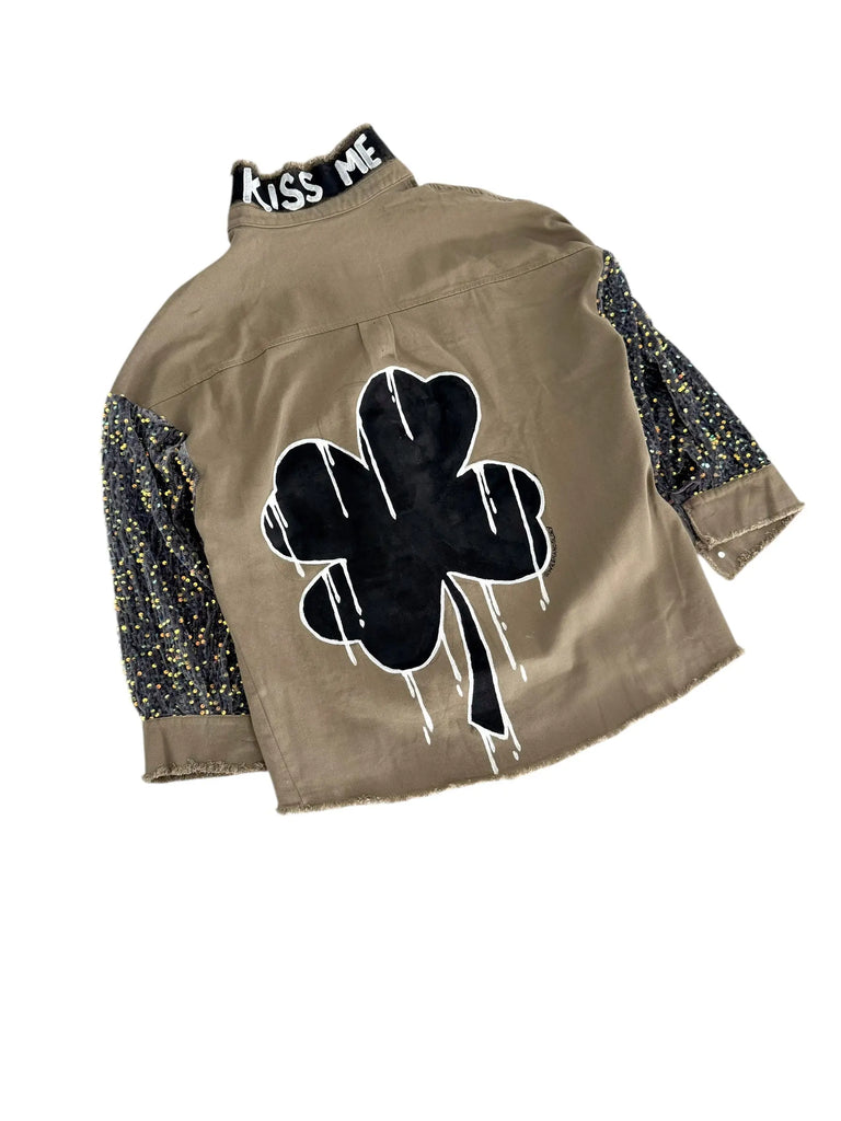'Clover Shadows' Painted Jacket by Wren + Glory Wren + Glory