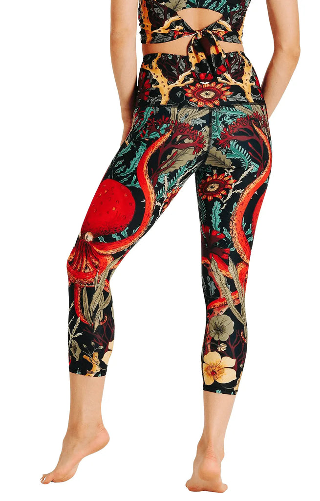 Coral My Name Printed Yoga Crops by Yoga Democracy Yoga Democracy