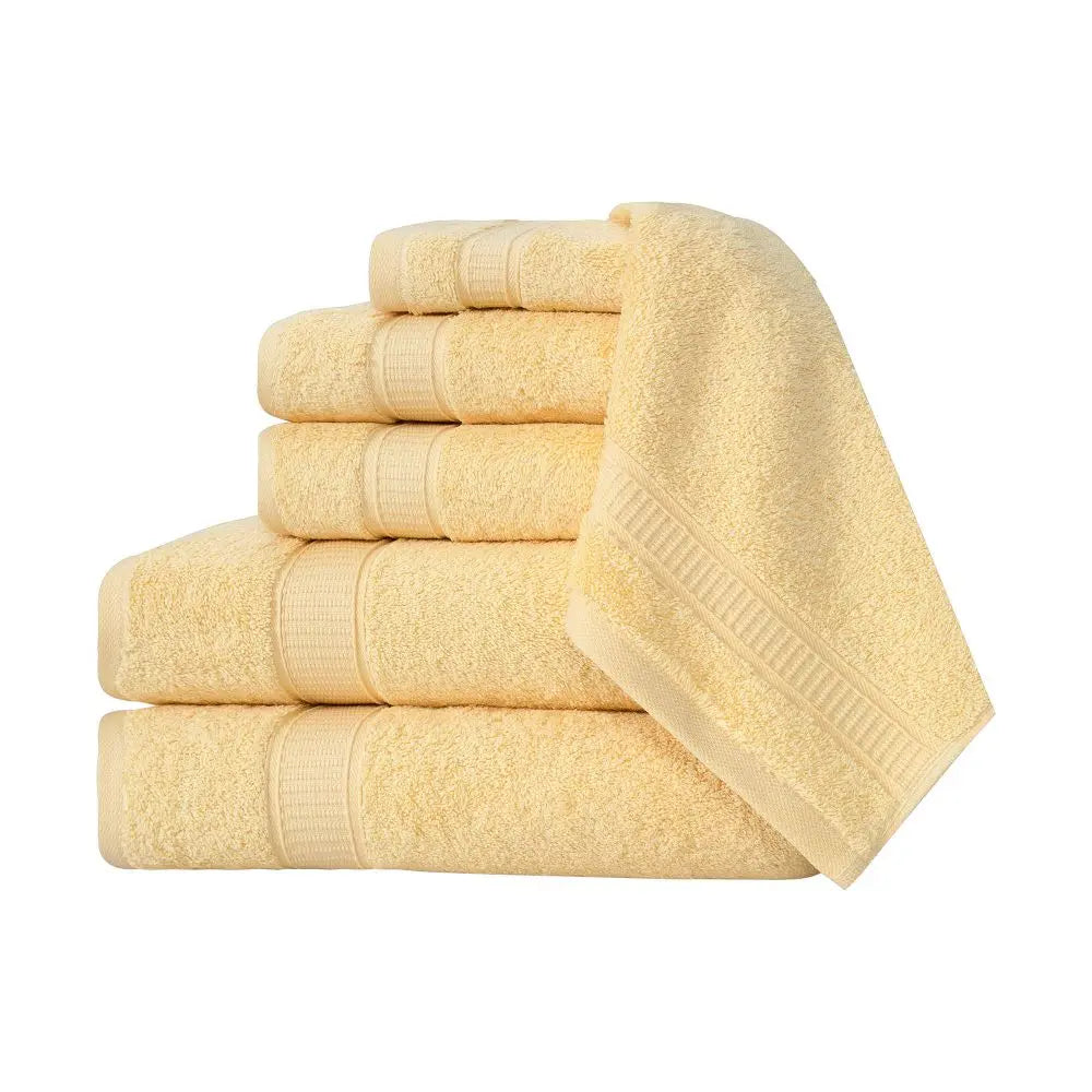 Turkish Cotton Full Bath Towel Set of 6 by La'Hammam - Ladiesse