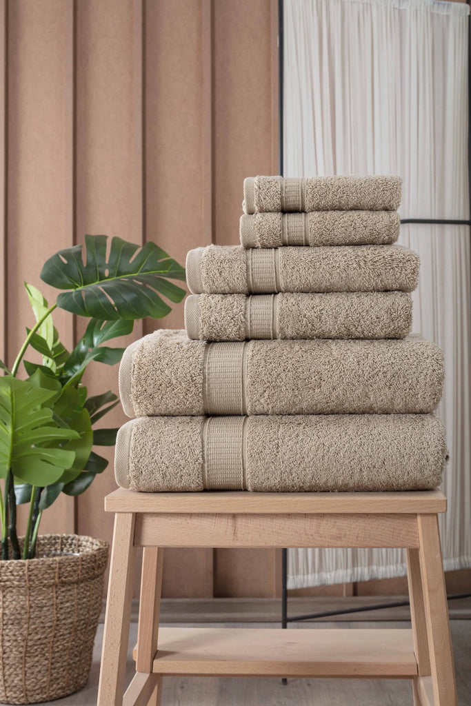 Turkish Cotton Full Bath Towel Set of 6 by La'Hammam - Ladiesse