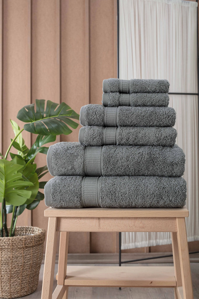 Turkish Cotton Full Bath Towel Set of 6 by La'Hammam - Ladiesse