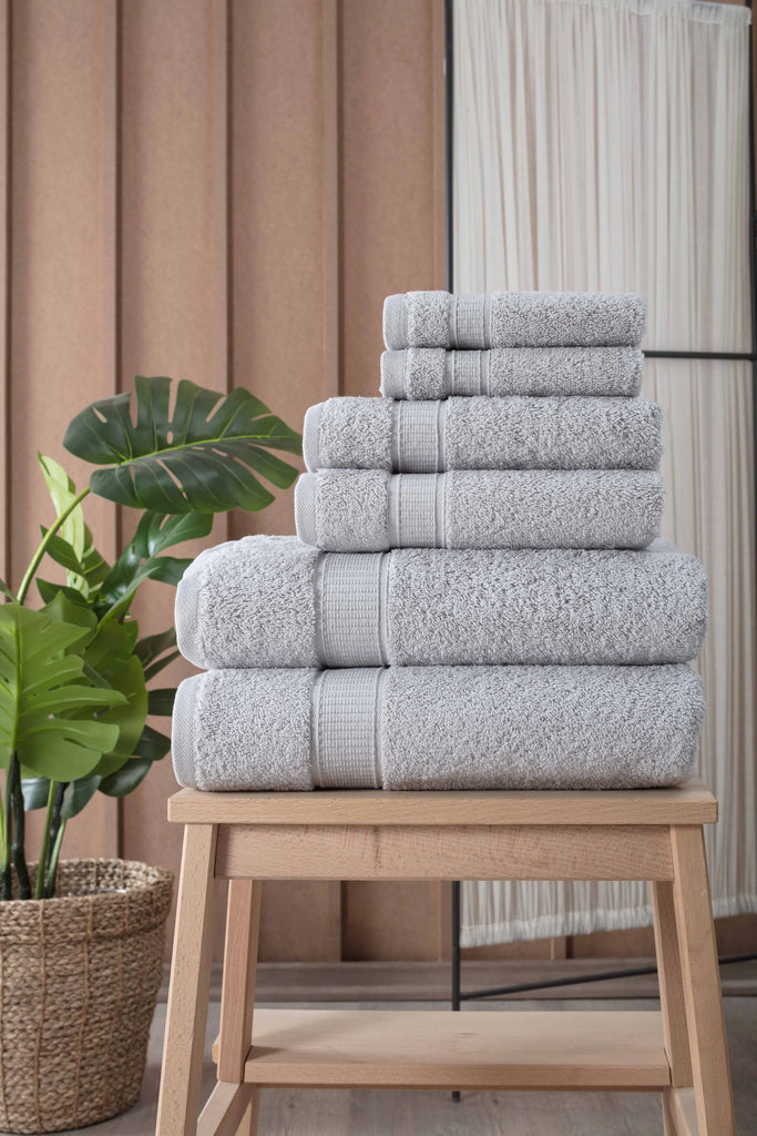 Turkish Cotton Full Bath Towel Set of 6 by La'Hammam - Ladiesse