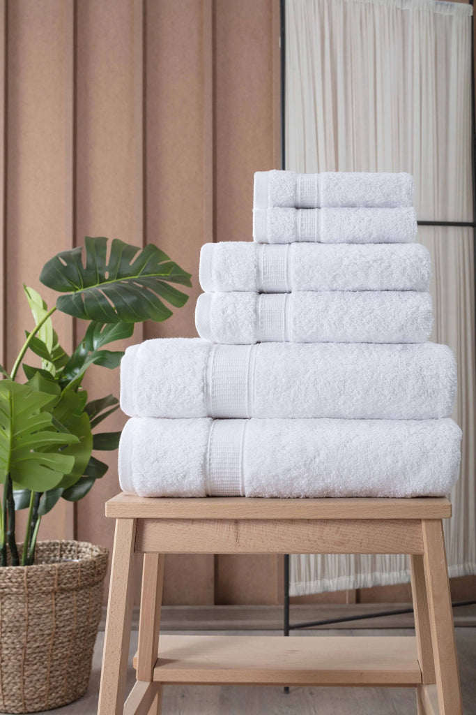 Turkish Cotton Full Bath Towel Set of 6 by La'Hammam - Ladiesse