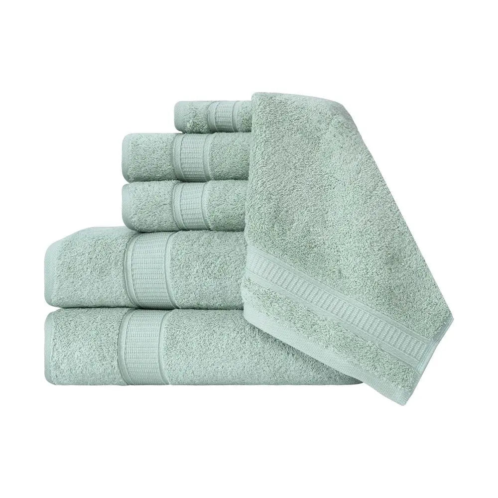 Turkish Cotton Full Bath Towel Set of 6 by La'Hammam - Ladiesse
