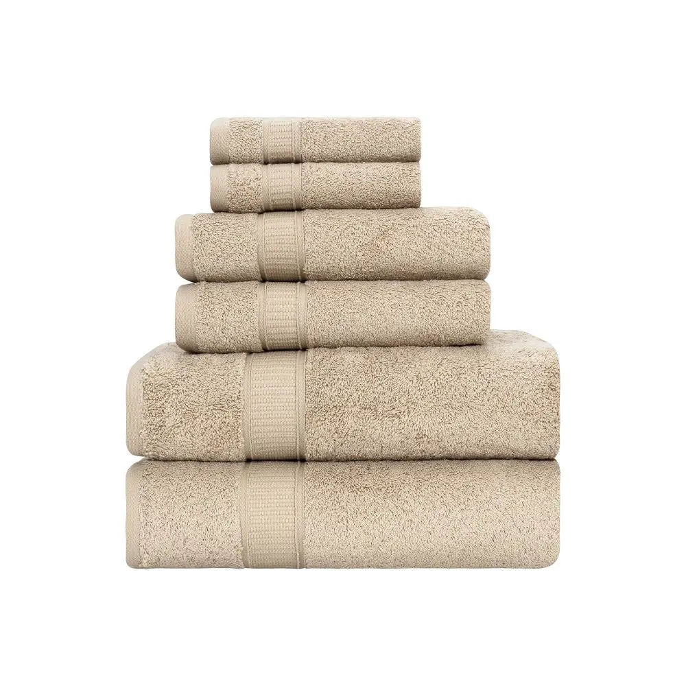 Turkish Cotton Full Bath Towel Set of 6 by La'Hammam - Ladiesse