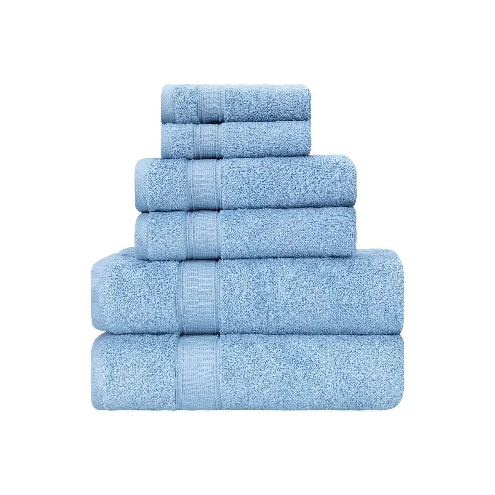 Turkish Cotton Full Bath Towel Set of 6 by La'Hammam - Ladiesse