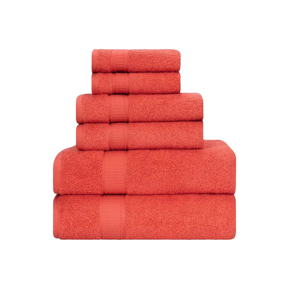 Turkish Cotton Full Bath Towel Set of 6 by La'Hammam - Ladiesse