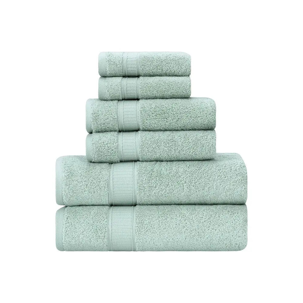 Turkish Cotton Full Bath Towel Set of 6 by La'Hammam - Ladiesse