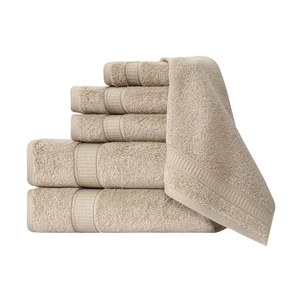 Turkish Cotton Full Bath Towel Set of 6 by La'Hammam - Ladiesse