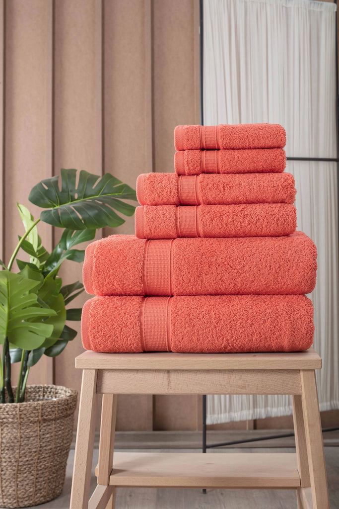Turkish Cotton Full Bath Towel Set of 6 by La'Hammam - Ladiesse