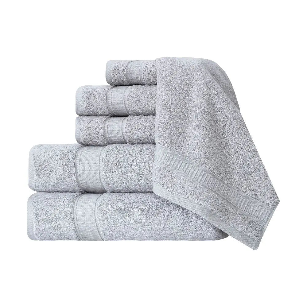 Turkish Cotton Full Bath Towel Set of 6 by La'Hammam - Ladiesse