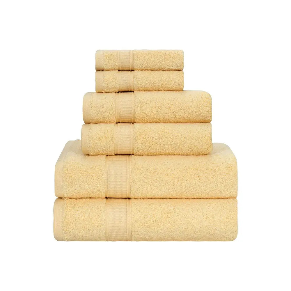 Turkish Cotton Full Bath Towel Set of 6 by La'Hammam - Ladiesse