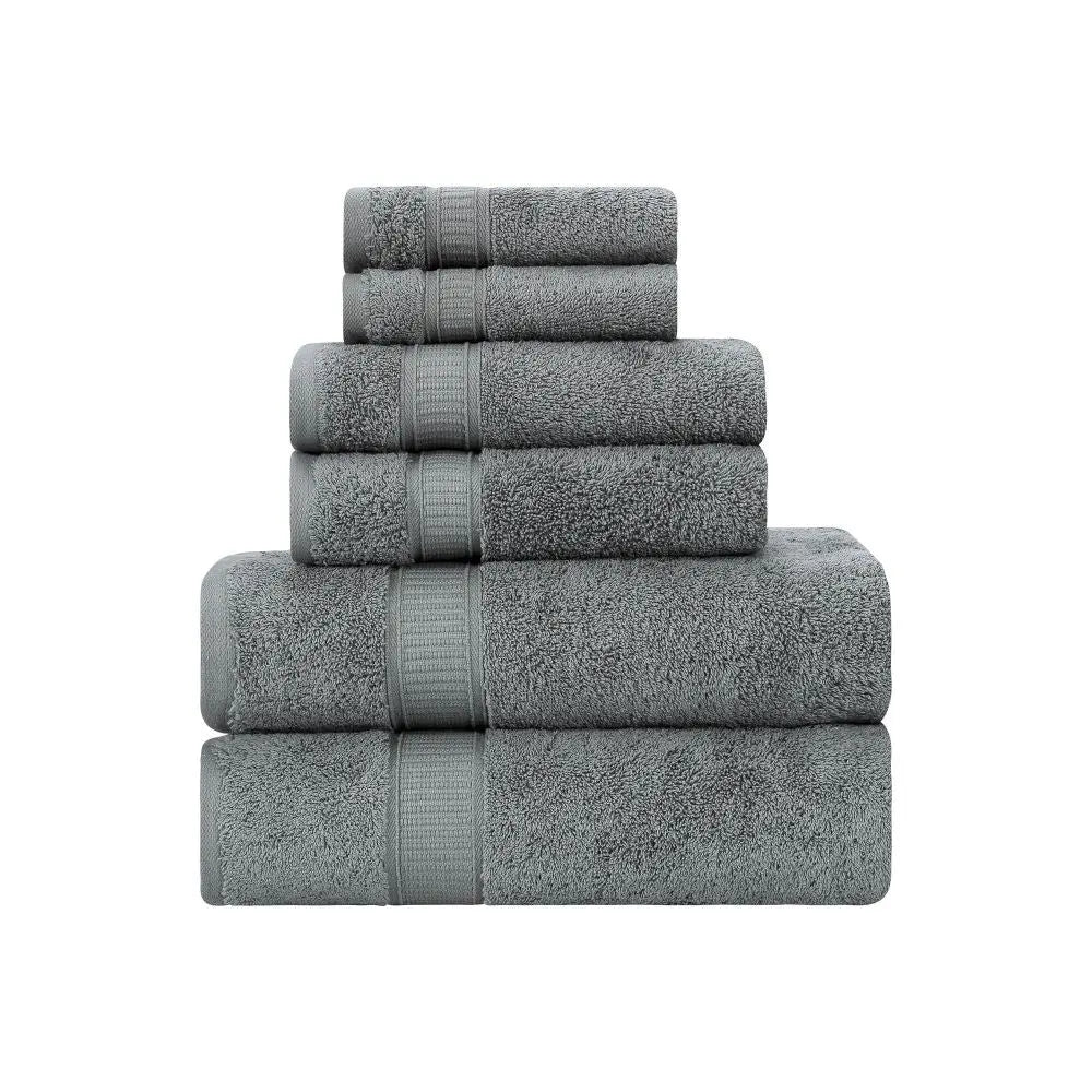 Turkish Cotton Full Bath Towel Set of 6 by La'Hammam - Ladiesse