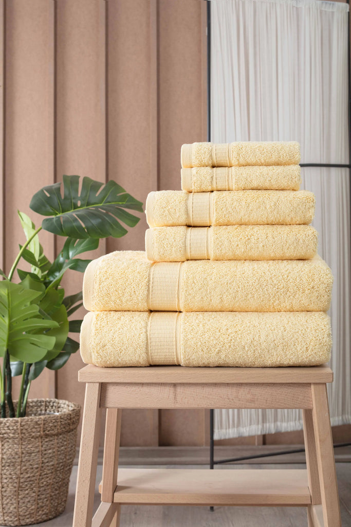 Turkish Cotton Full Bath Towel Set of 6 by La'Hammam - Ladiesse