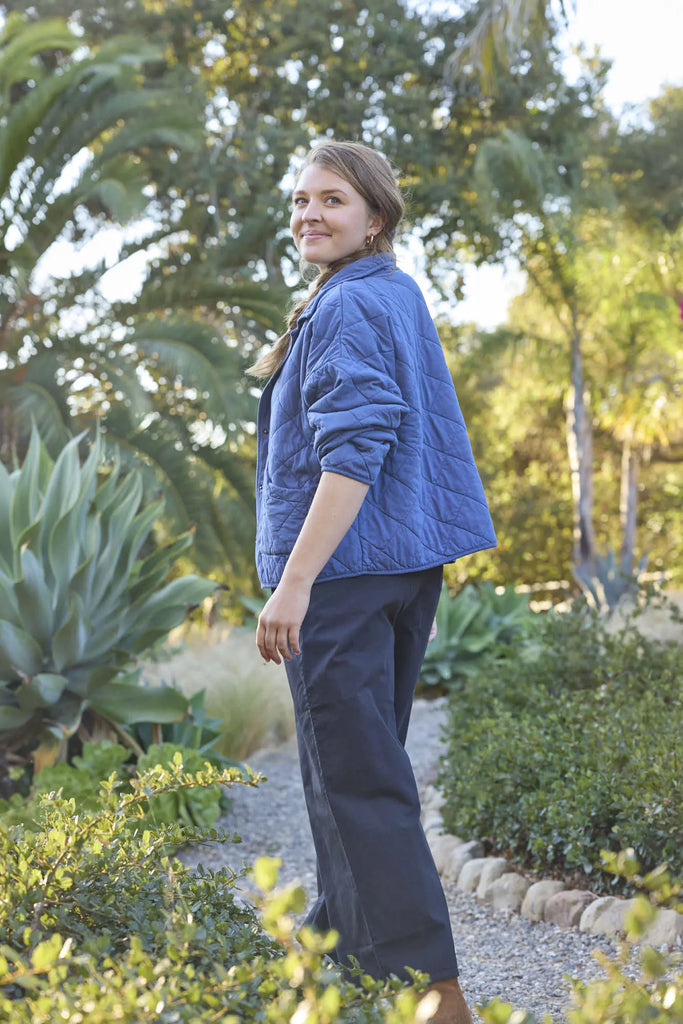 Countryside Quilted Jacket - Inky Blue by And For Good And For Good