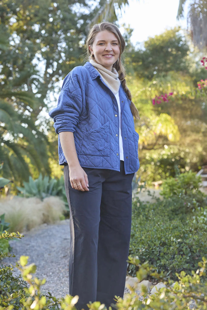 Countryside Quilted Jacket - Inky Blue by And For Good And For Good