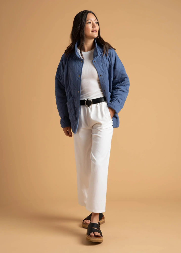 Countryside Quilted Jacket - Inky Blue by And For Good And For Good
