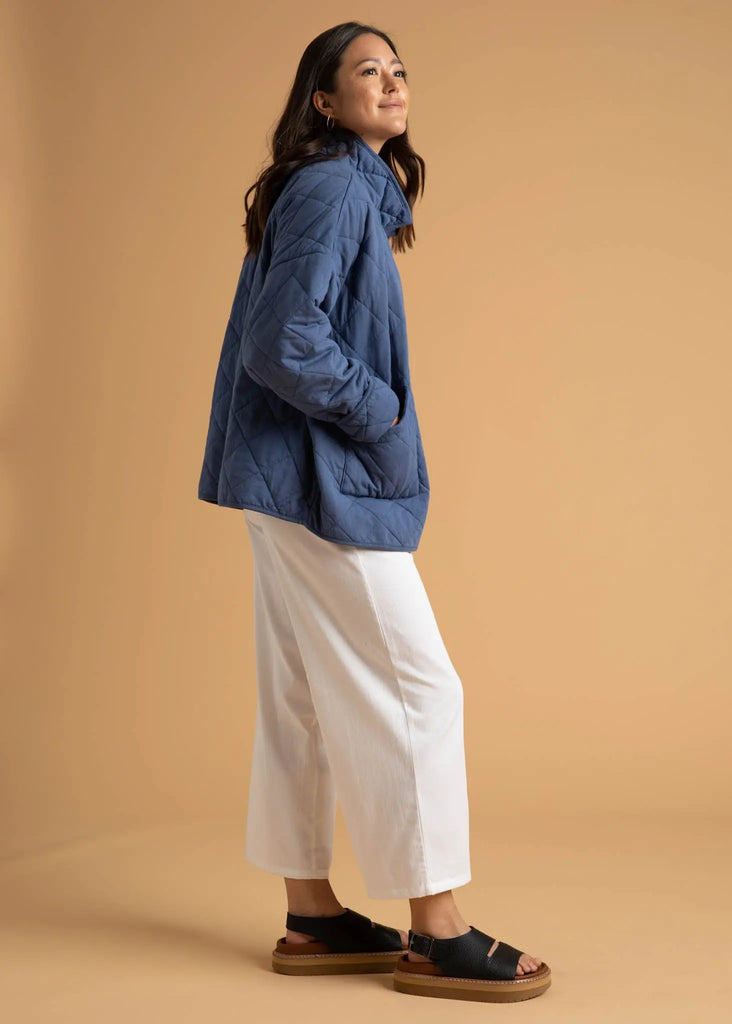 Countryside Quilted Jacket - Inky Blue by And For Good And For Good