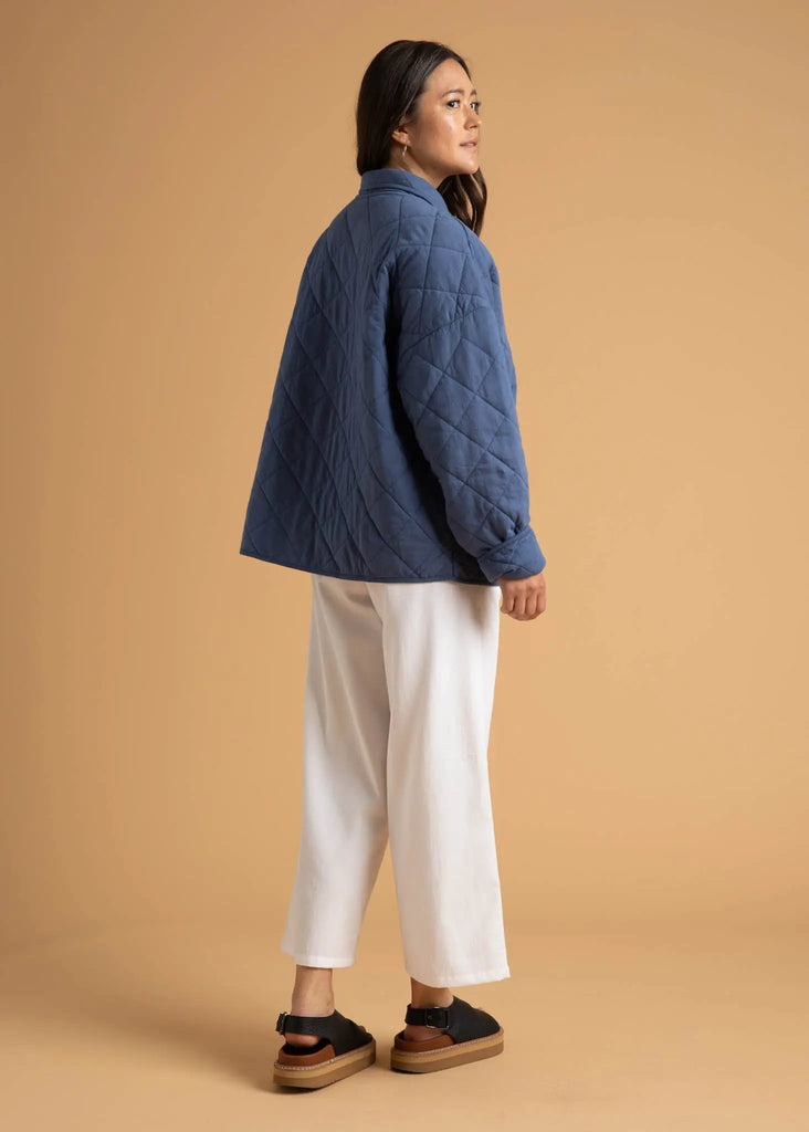 Countryside Quilted Jacket - Inky Blue by And For Good And For Good