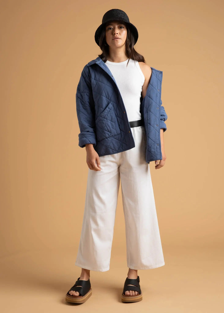 Countryside Quilted Jacket - Inky Blue by And For Good And For Good