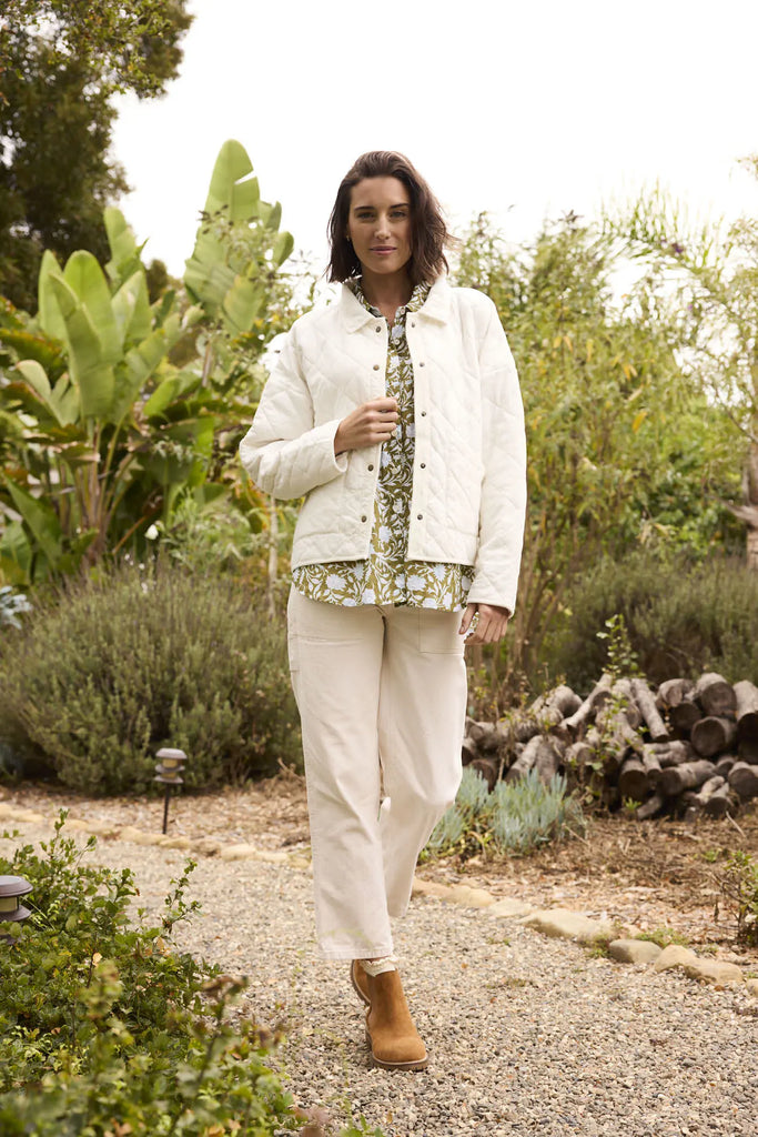 Countryside Quilted Jacket - Natural by And For Good And For Good