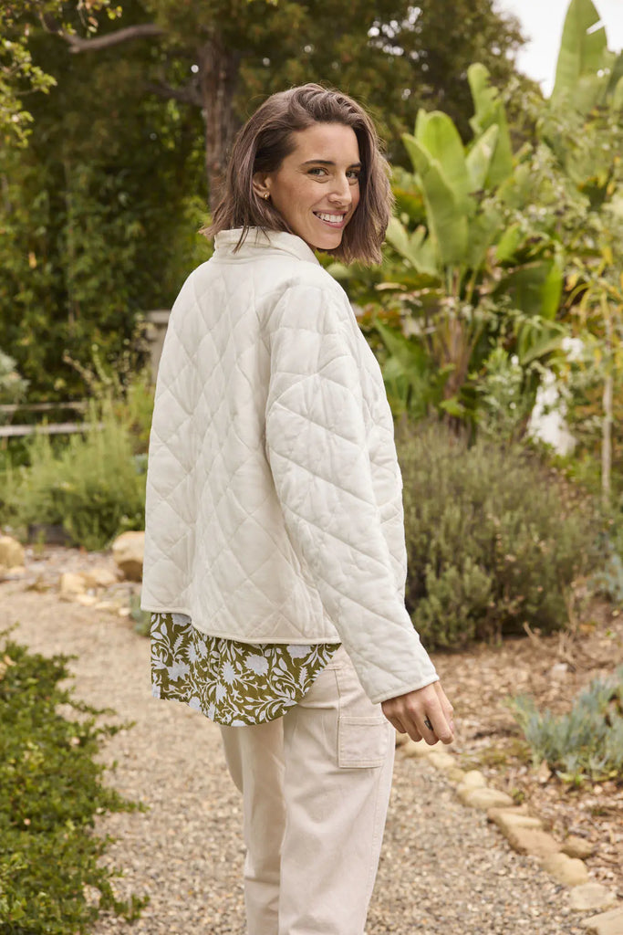 Countryside Quilted Jacket - Natural by And For Good And For Good