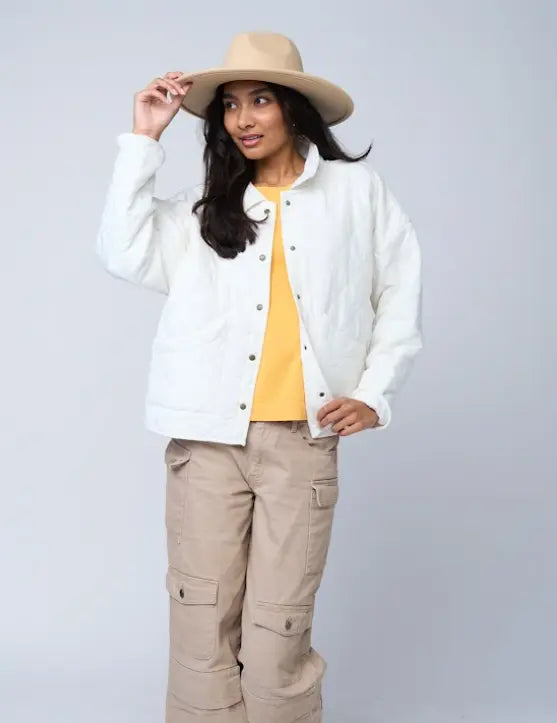 Countryside Quilted Jacket - Natural by And For Good And For Good