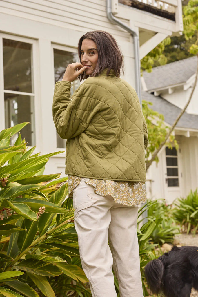 Countryside Quilted Jacket - Olive Oil by And For Good And For Good