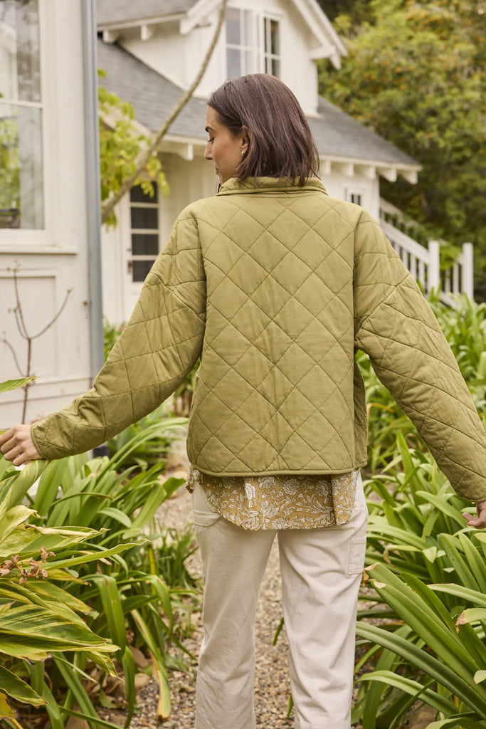 Countryside Quilted Jacket - Olive Oil by And For Good And For Good
