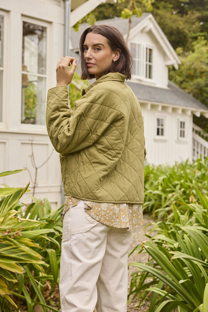 Countryside Quilted Jacket - Olive Oil by And For Good And For Good