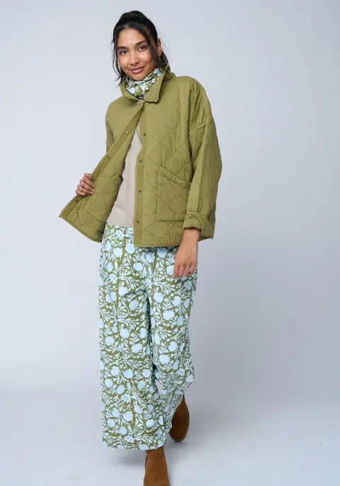 Countryside Quilted Jacket - Olive Oil by And For Good And For Good