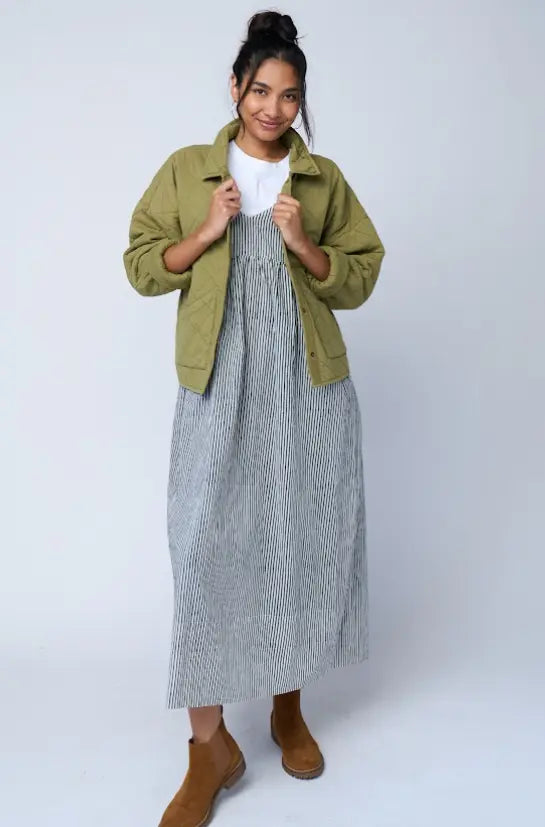 Countryside Quilted Jacket - Olive Oil by And For Good And For Good