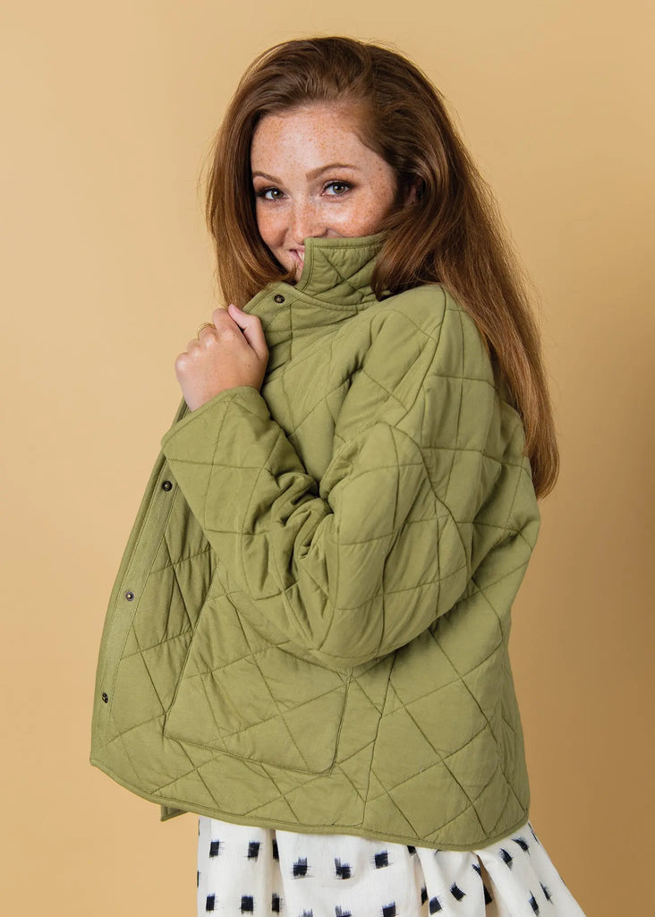 Countryside Quilted Jacket - Olive Oil by And For Good And For Good