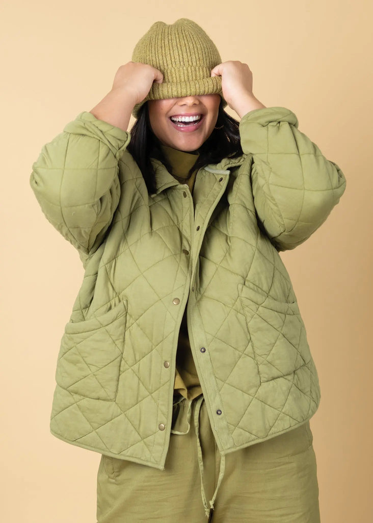 Countryside Quilted Jacket - Olive Oil by And For Good And For Good