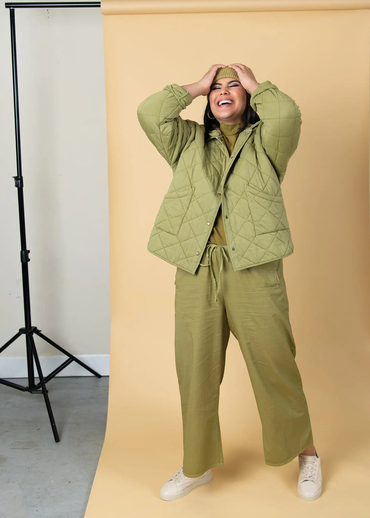 Countryside Quilted Jacket - Olive Oil by And For Good And For Good