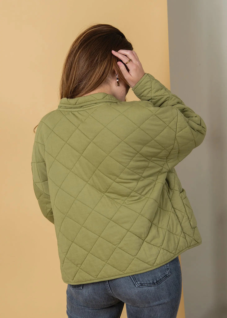 Countryside Quilted Jacket - Olive Oil by And For Good And For Good