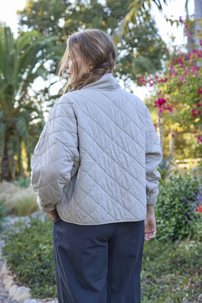 Countryside Quilted Jacket - Pebble by And For Good And For Good