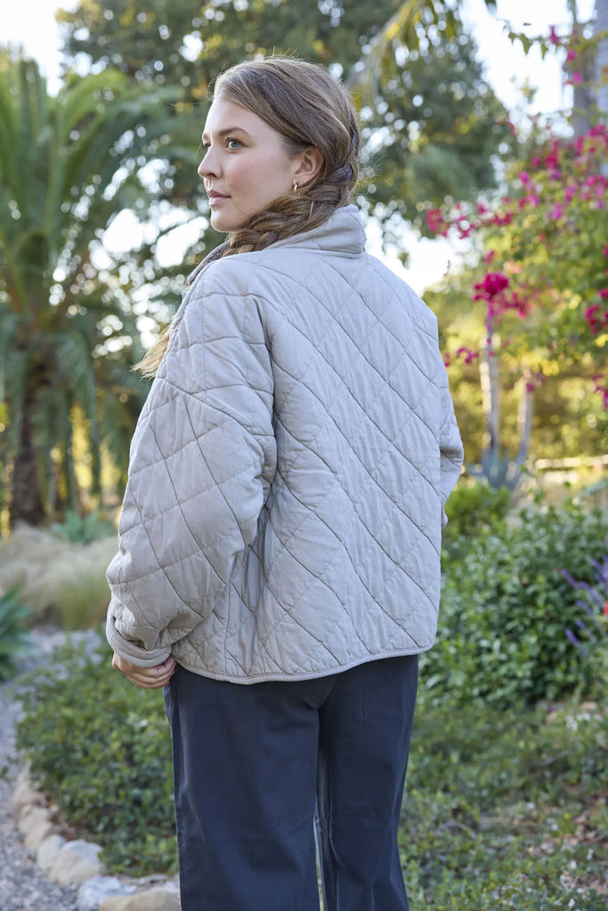 Countryside Quilted Jacket - Pebble by And For Good And For Good