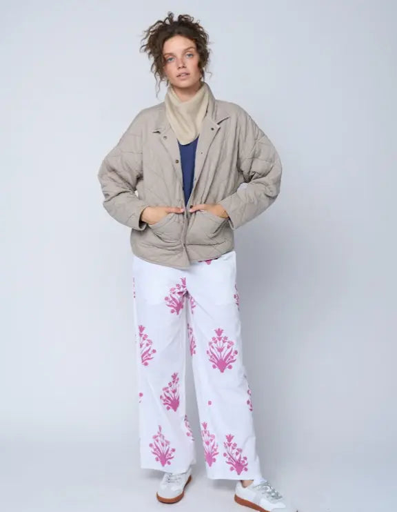 Countryside Quilted Jacket - Pebble by And For Good And For Good