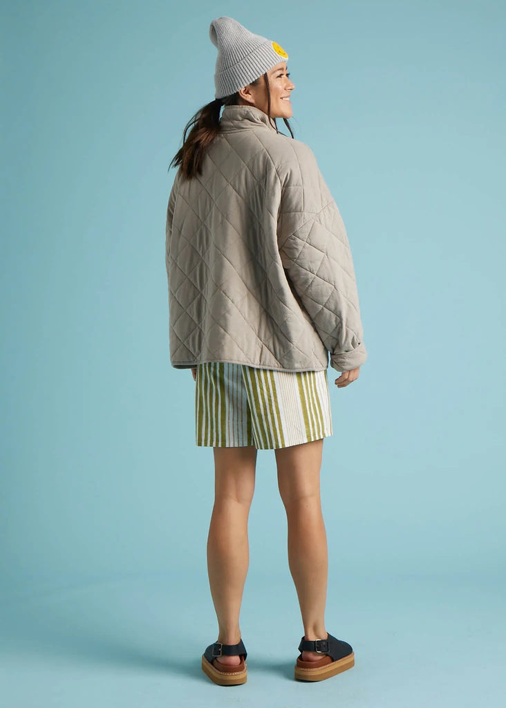 Countryside Quilted Jacket - Pebble by And For Good And For Good