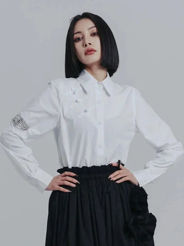 Cranaken Slit Button Up by Marigold Shadows Marigold Shadows