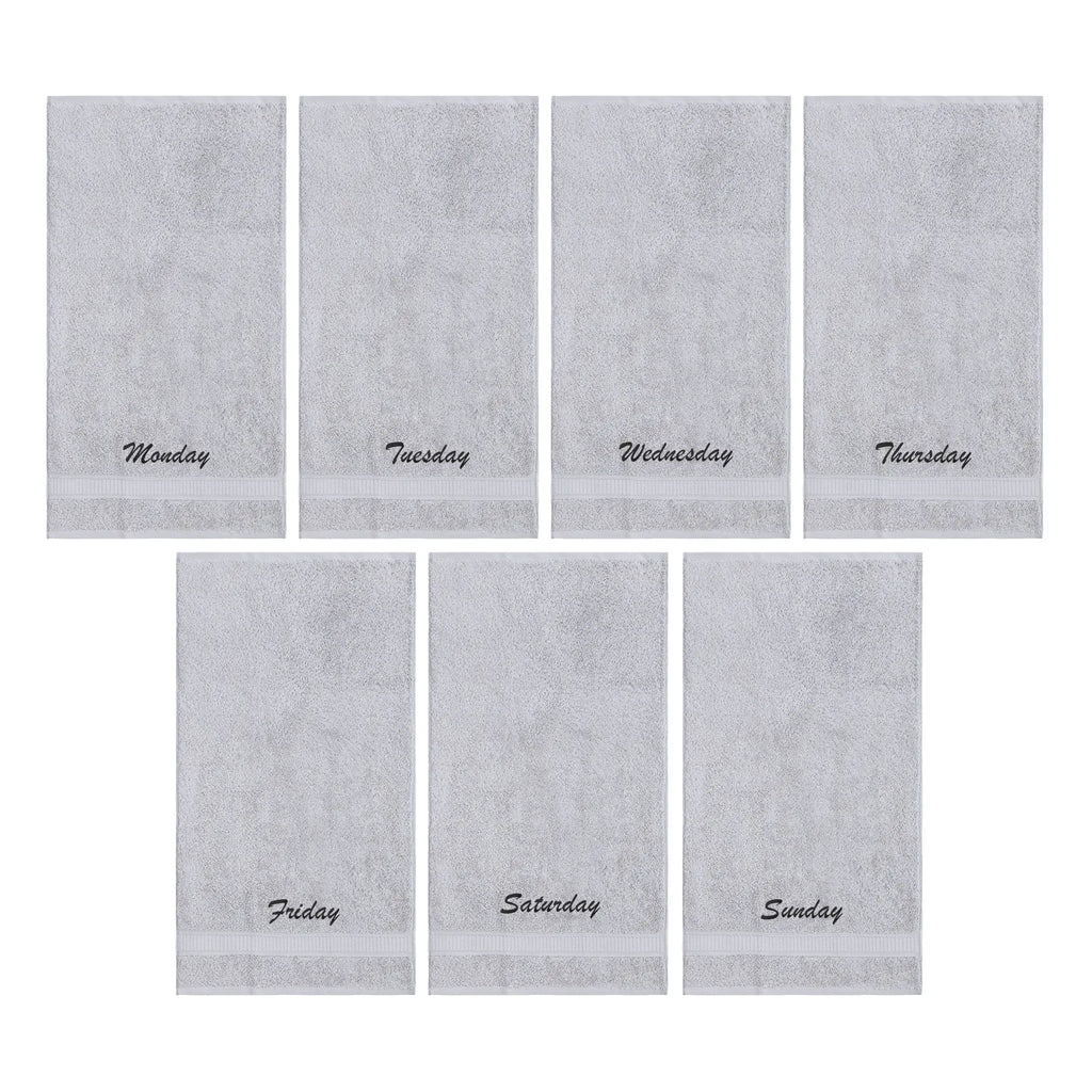 Customized Seven Days Towels - Washcloths and Hand Towels - Set of 7 by La'Hammam La'Hammam