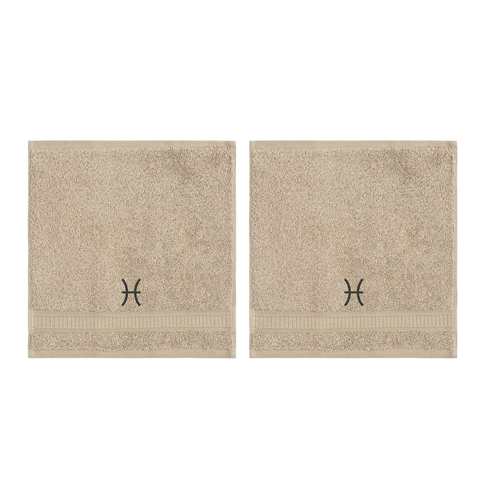 Customized Zodiac Towels - Washcloths and Hand Towels - Set of 2 by La'Hammam - Ladiesse